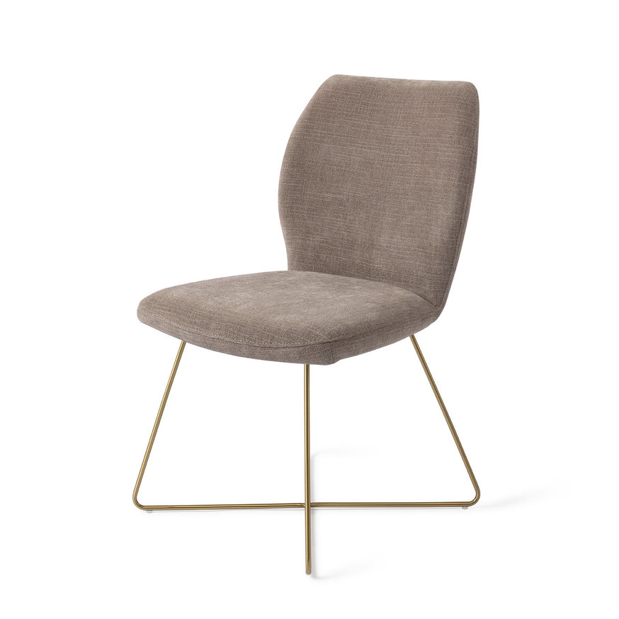Ikata Mocha Mist Eetkamerstoel Cross Gold