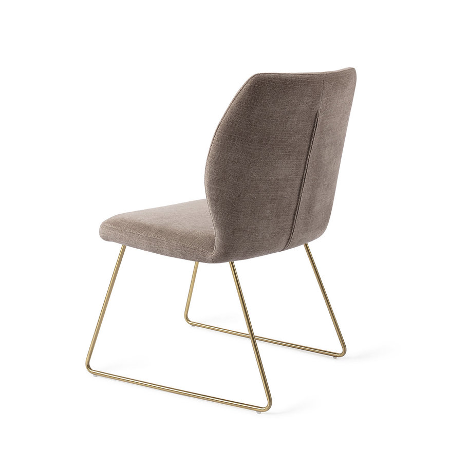 Ikata Mocha Mist Eetkamerstoel Slide Gold