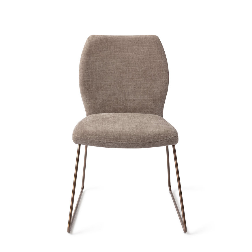 Ikata Mocha Mist Eetkamerstoel Slide Rose