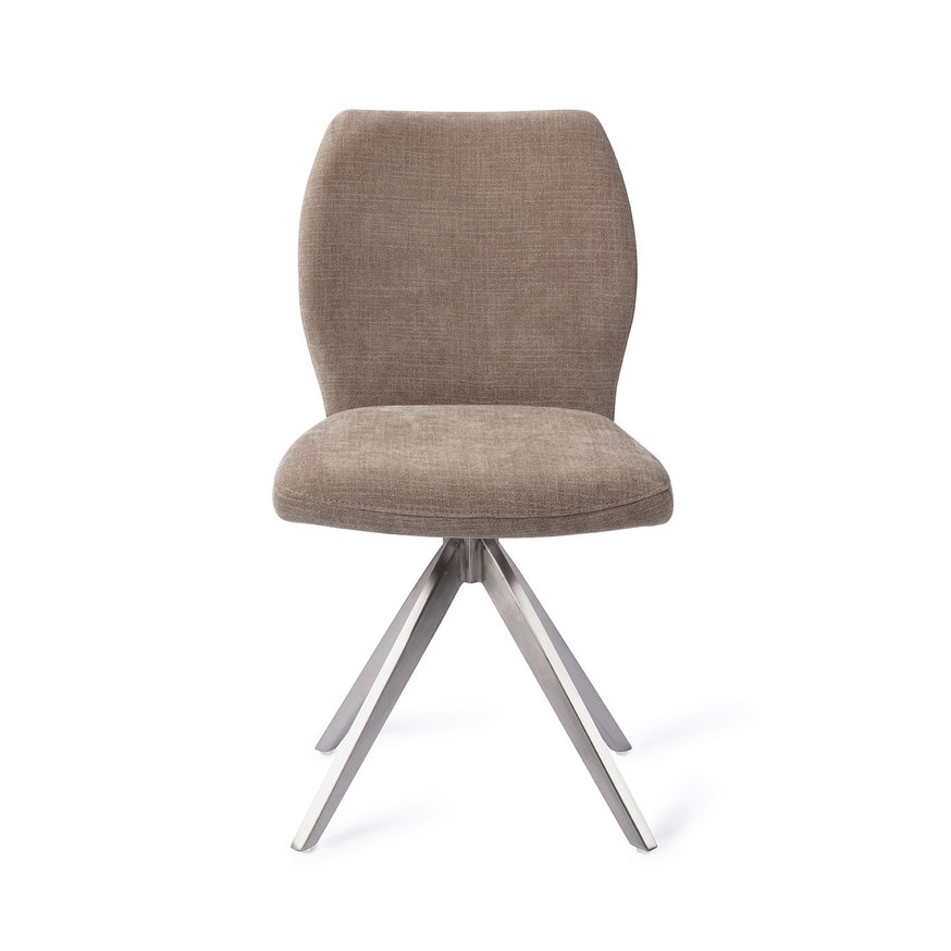Ikata Mocha Mist Eetkamerstoel Turn Steel