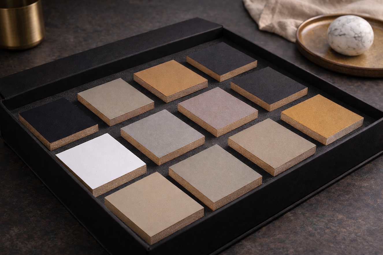 Kleurstalen MDF	Mat MDF	Mat	Metallic