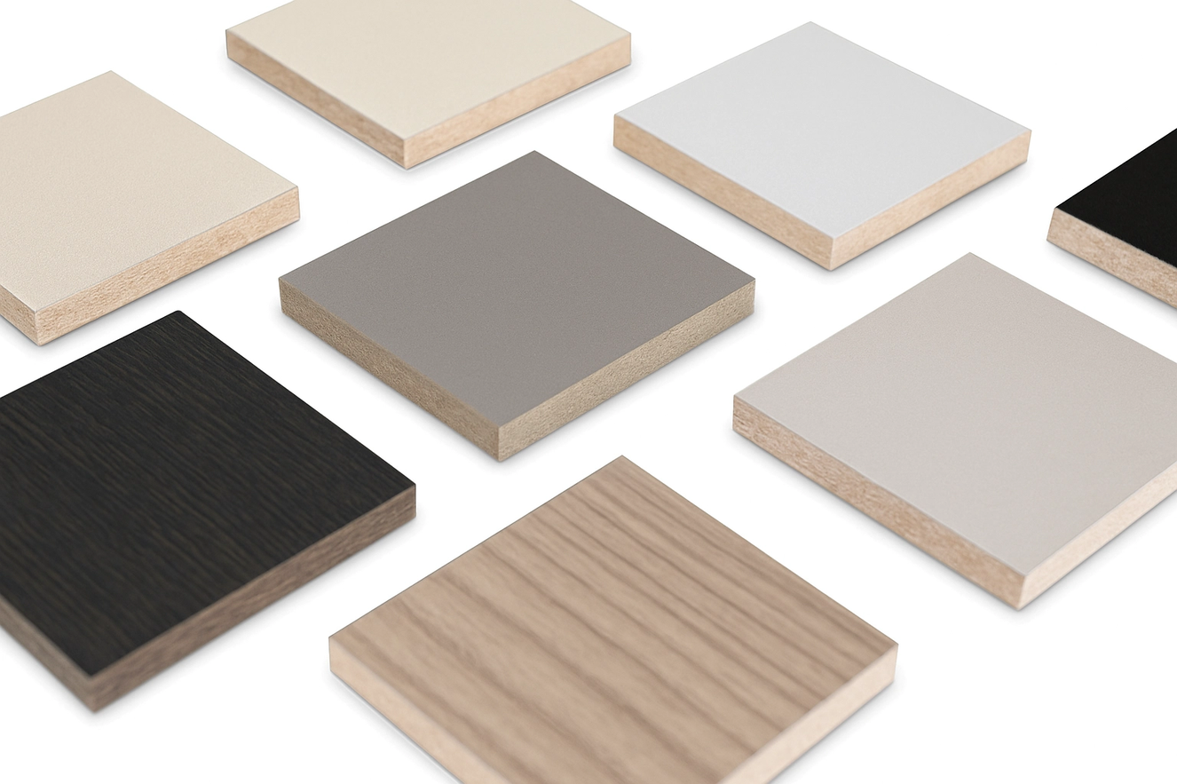 Kleurstalen Melamine	Mat Melamine	Eiken Melamine	Specials