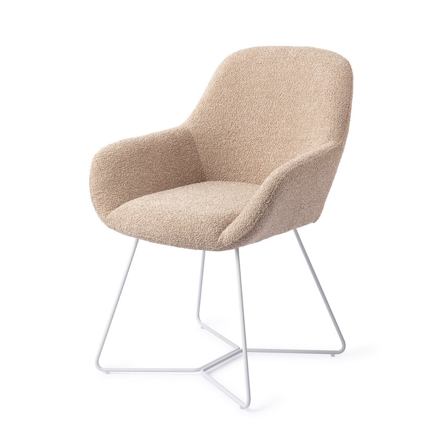 Kushi Flax Relax Eetkamerstoel Beehive White