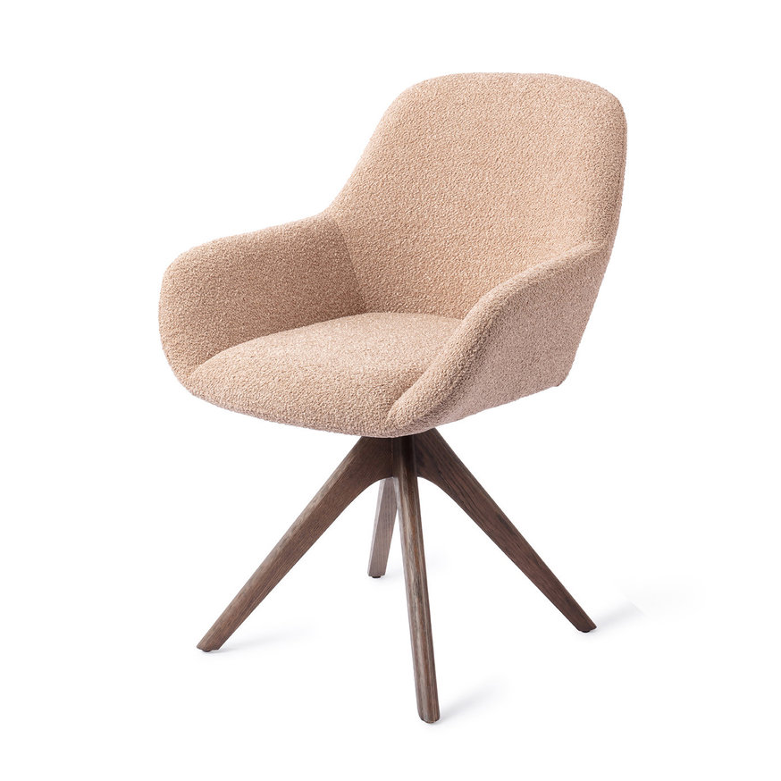 Kushi Flax Relax Eetkamerstoel Revolve Oak Walnut