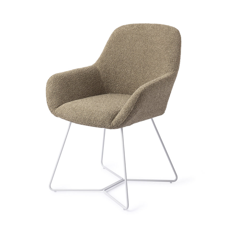 Kushi Moss Meadow Eetkamerstoel Beehive White