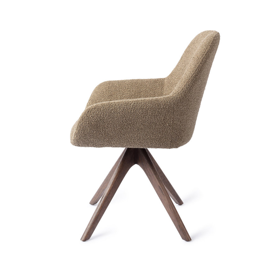 Kushi Moss Meadow Eetkamerstoel Revolve Oak Walnut