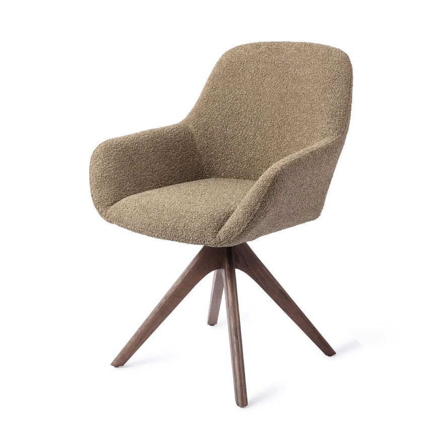 Kushi Moss Meadow Eetkamerstoel Revolve Oak Walnut