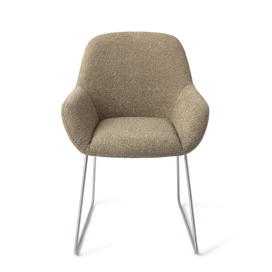 Kushi Moss Meadow Eetkamerstoel Slide Steel