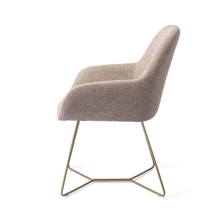 Kushi Stone Haze Eetkamerstoel Beehive Gold