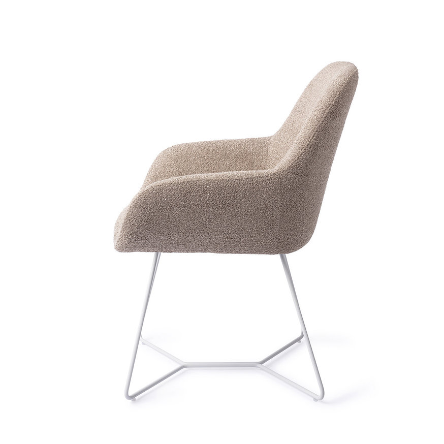 Kushi Stone Haze Eetkamerstoel Beehive White