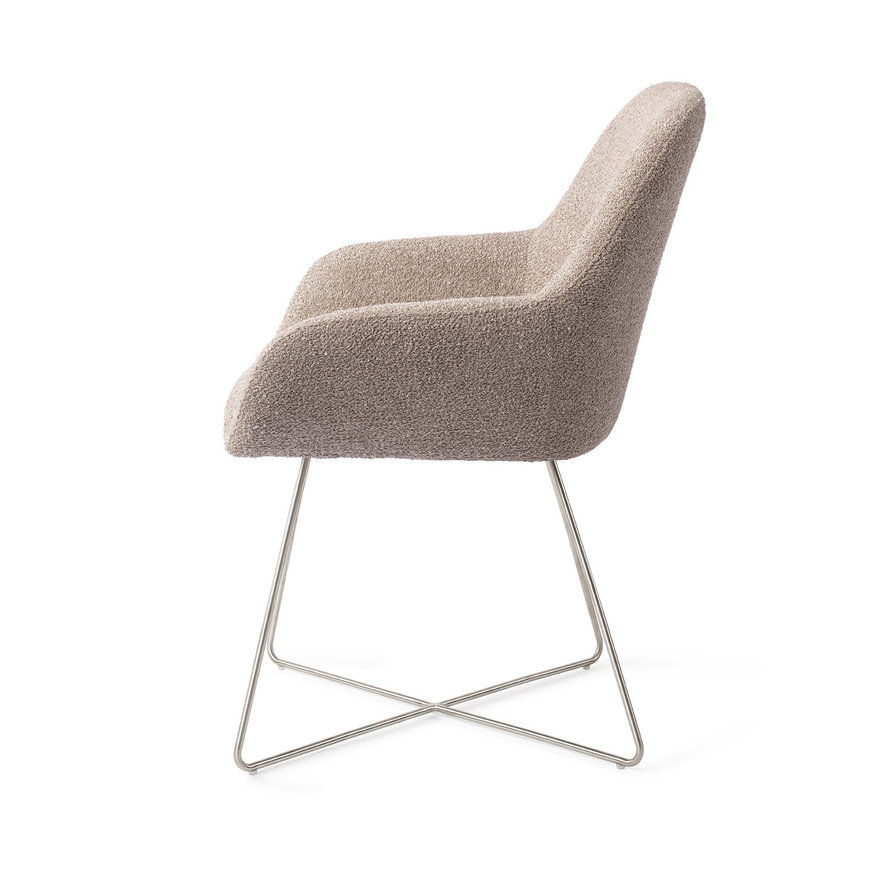 Kushi Stone Haze Eetkamerstoel Cross Steel