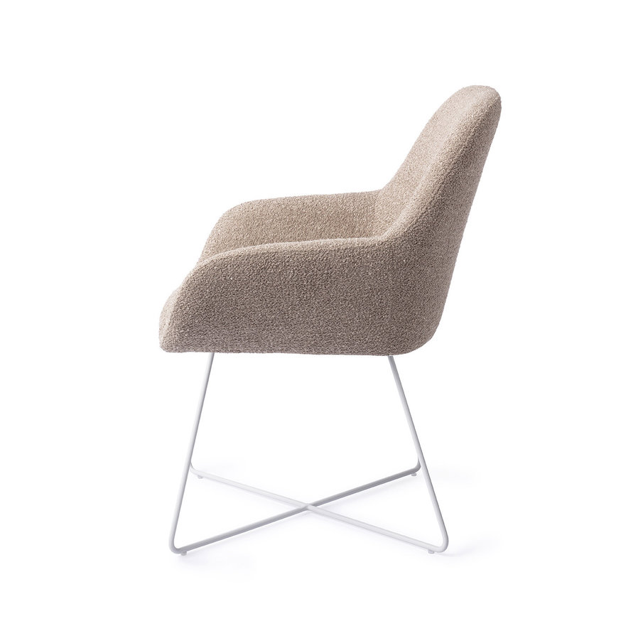 Kushi Stone Haze Eetkamerstoel Cross White