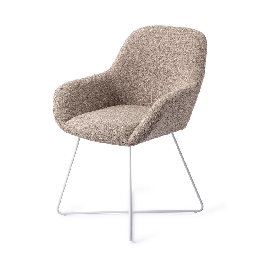 Kushi Stone Haze Eetkamerstoel Cross White