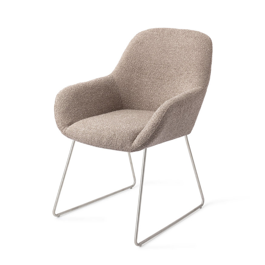 Kushi Stone Haze Eetkamerstoel Slide Steel