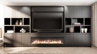 Laurel Cinewall Royal-size 420-480 cm Eiken Dimplex 74Inch