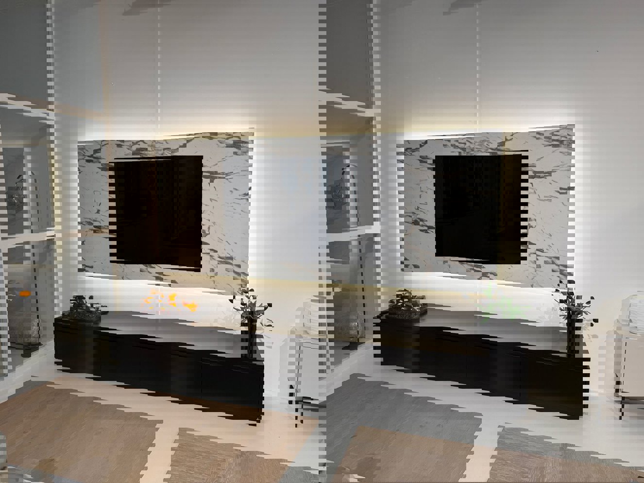 Marmer	Melamine TV-paneel