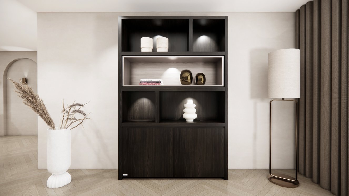 Marylin Vakkenkast Queen-size 130-160	cm Eiken