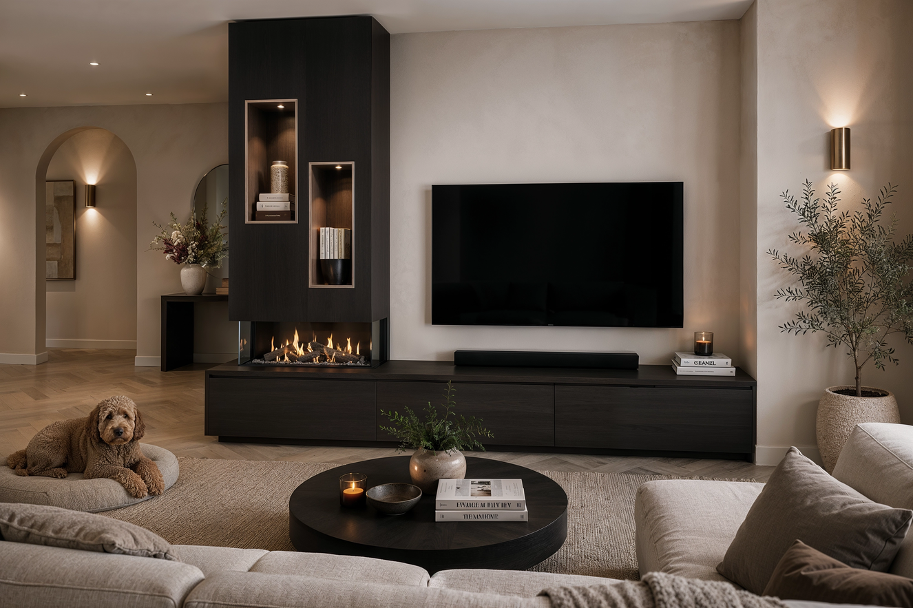 Tv-Meubel	Mason British	Fires	870 3-kleppen Chimney Majestic