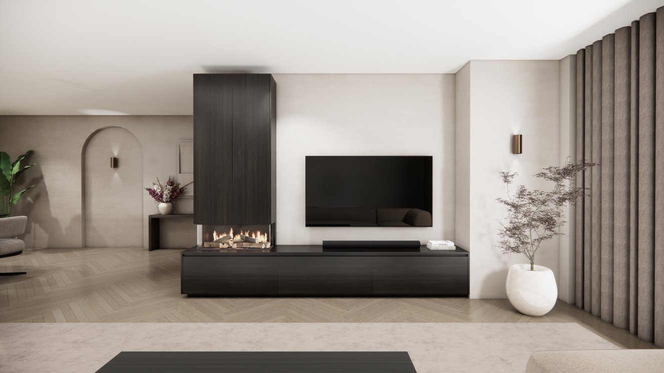 Tv-Meubel	Mason British	Fires	870 3-kleppen Chimney Royal