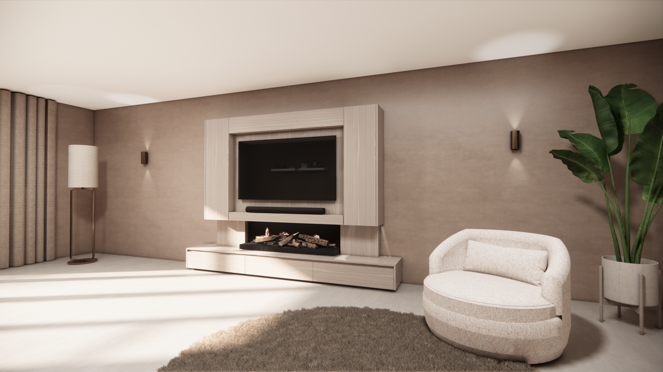 Tv-Meubel	Mason Kalfire	E-65	3-kleppen Lowboard Deuren