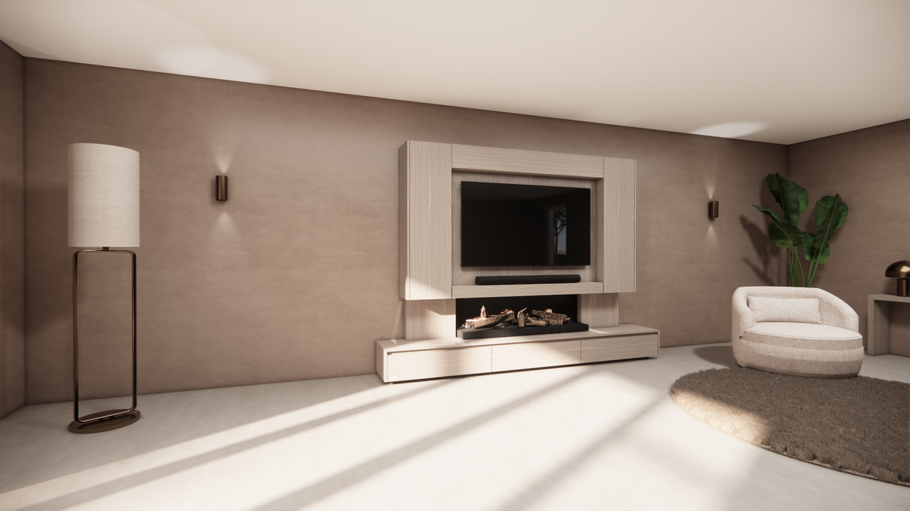 Tv-Meubel	Mason Kalfire	E-65	3-kleppen Lowboard Deuren