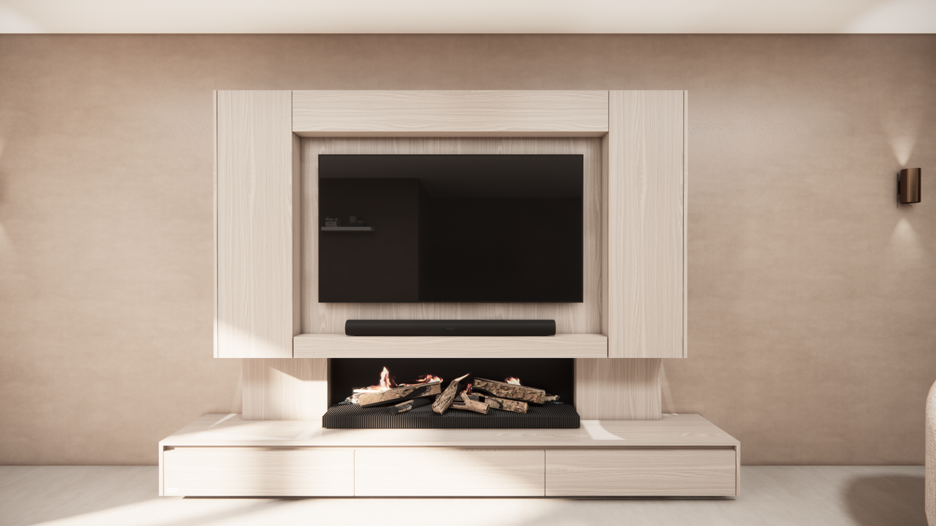 Tv-Meubel	Mason Kalfire	E-65	3-kleppen Lowboard Deuren