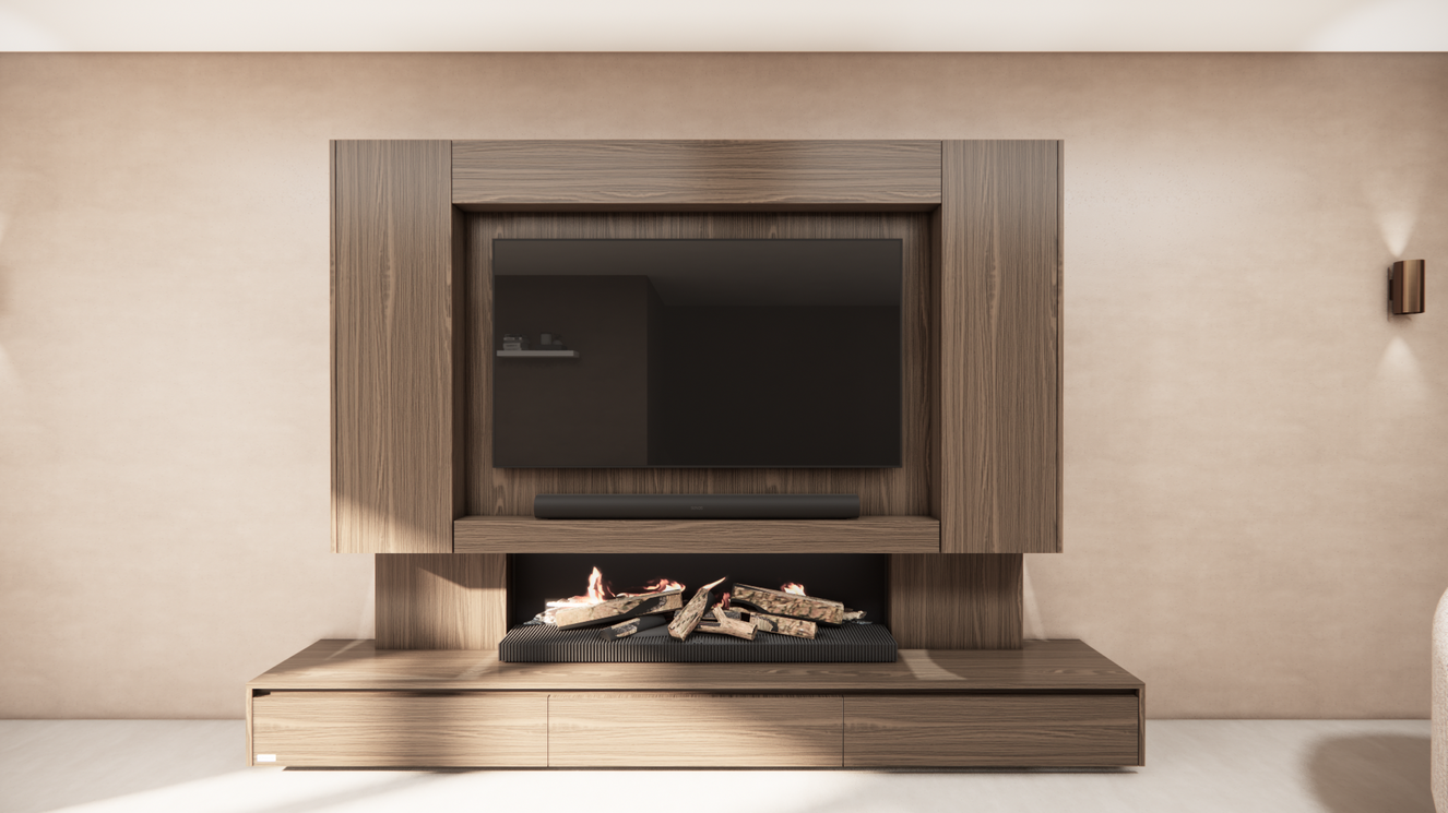 Tv-Meubel	Mason Kalfire	E-65	3-kleppen Lowboard Deuren