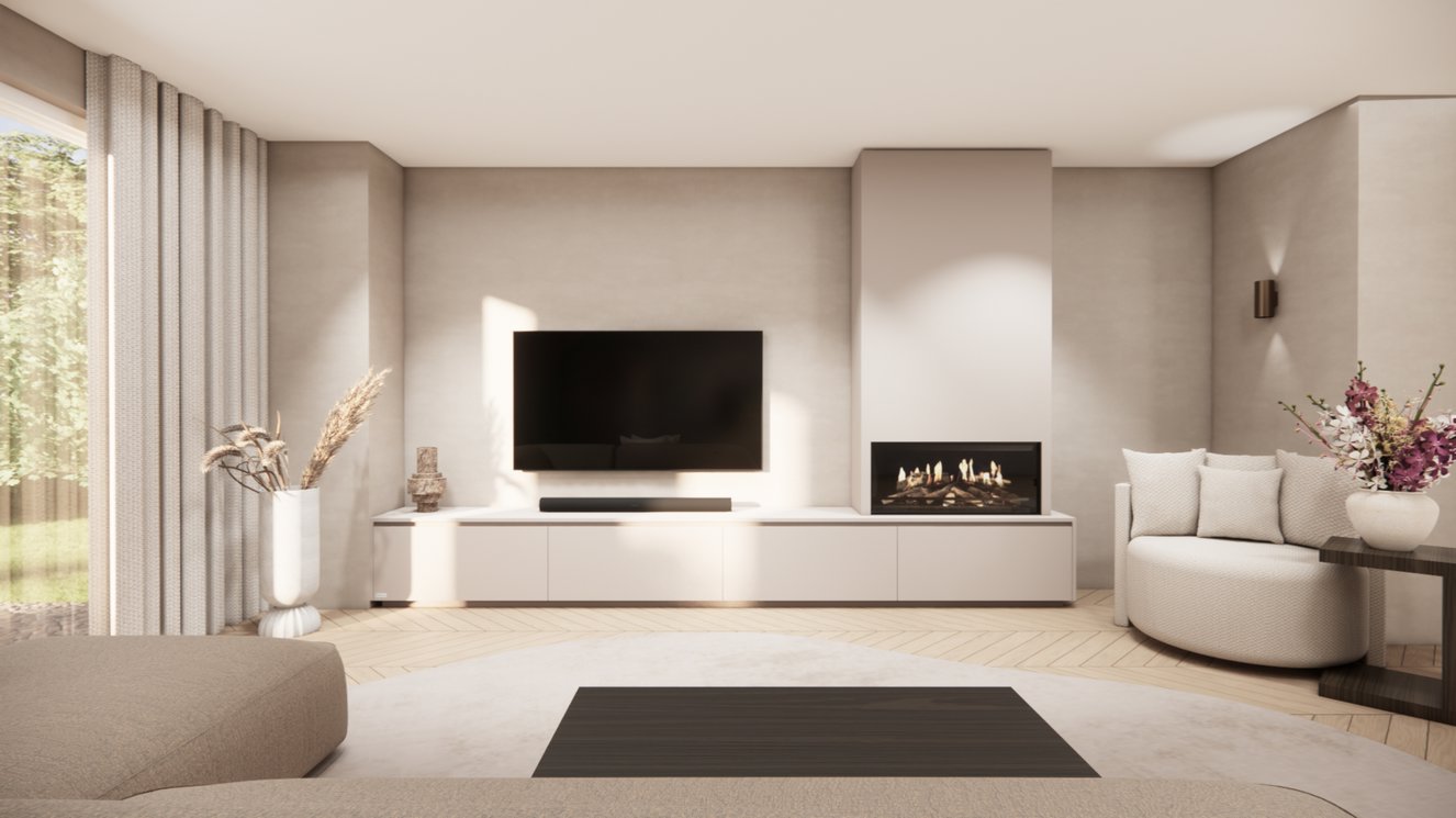 Tv-Meubel	Mason Kalfire	E-ONE	100F 4-kleppen Chimney Classic