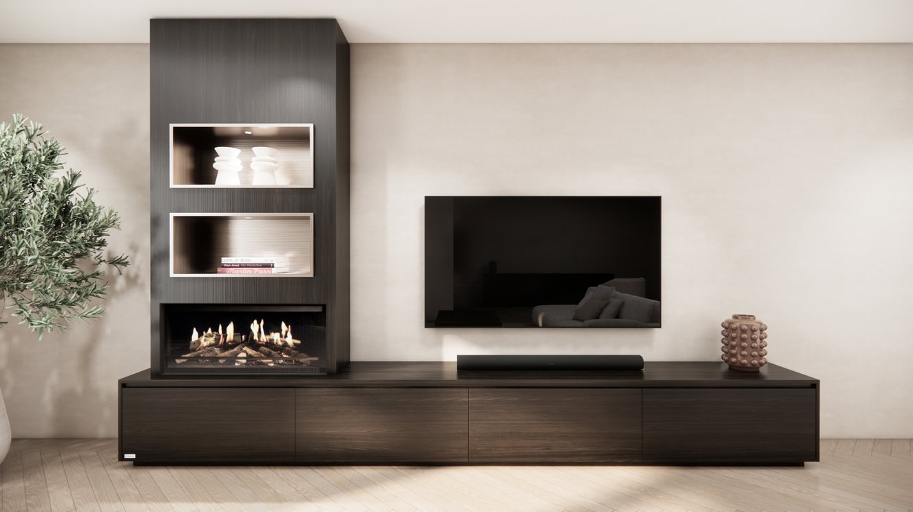 Tv-Meubel	Mason Kalfire	E-ONE	100F 4-kleppen Chimney Excellent