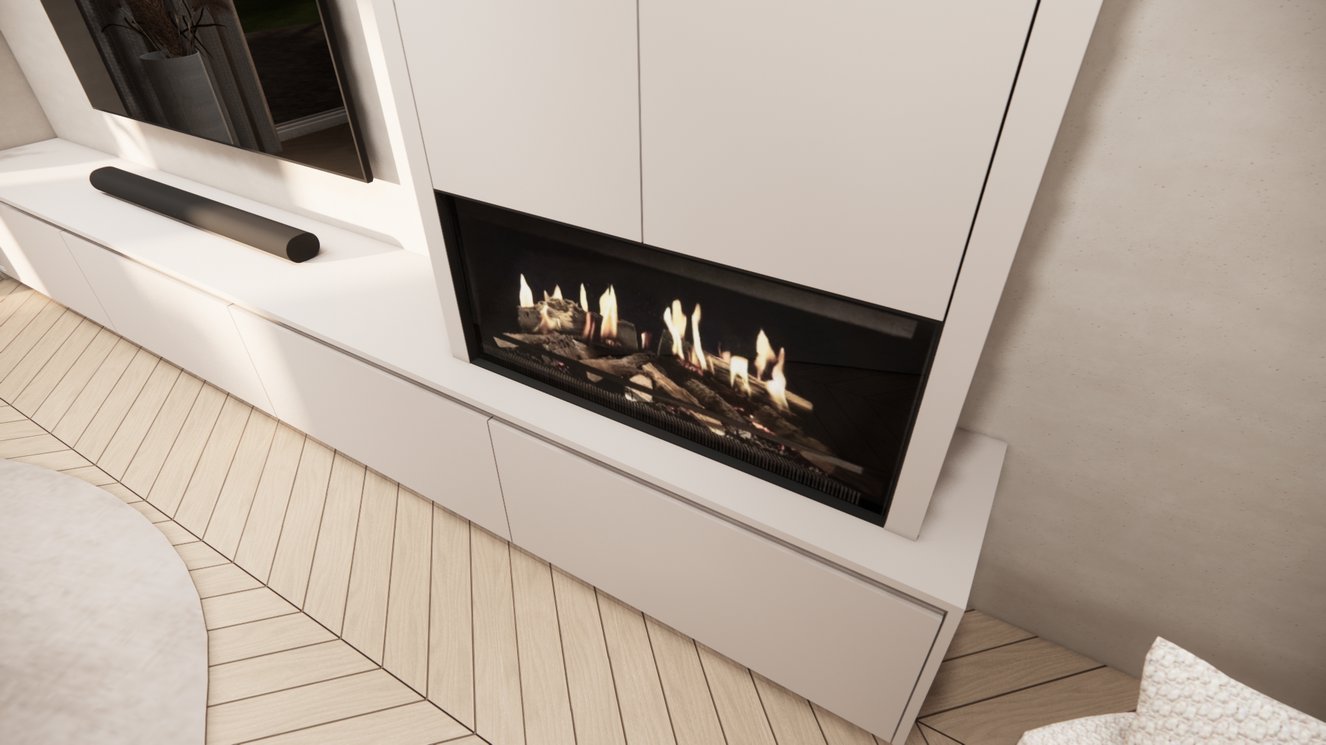 Tv-Meubel	Mason Kalfire	E-ONE	100F 4-kleppen Chimney Royal