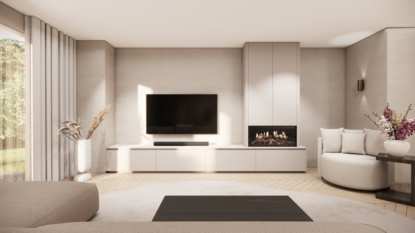 Tv-Meubel	Mason Kalfire	E-ONE	100F 4-kleppen Chimney Royal