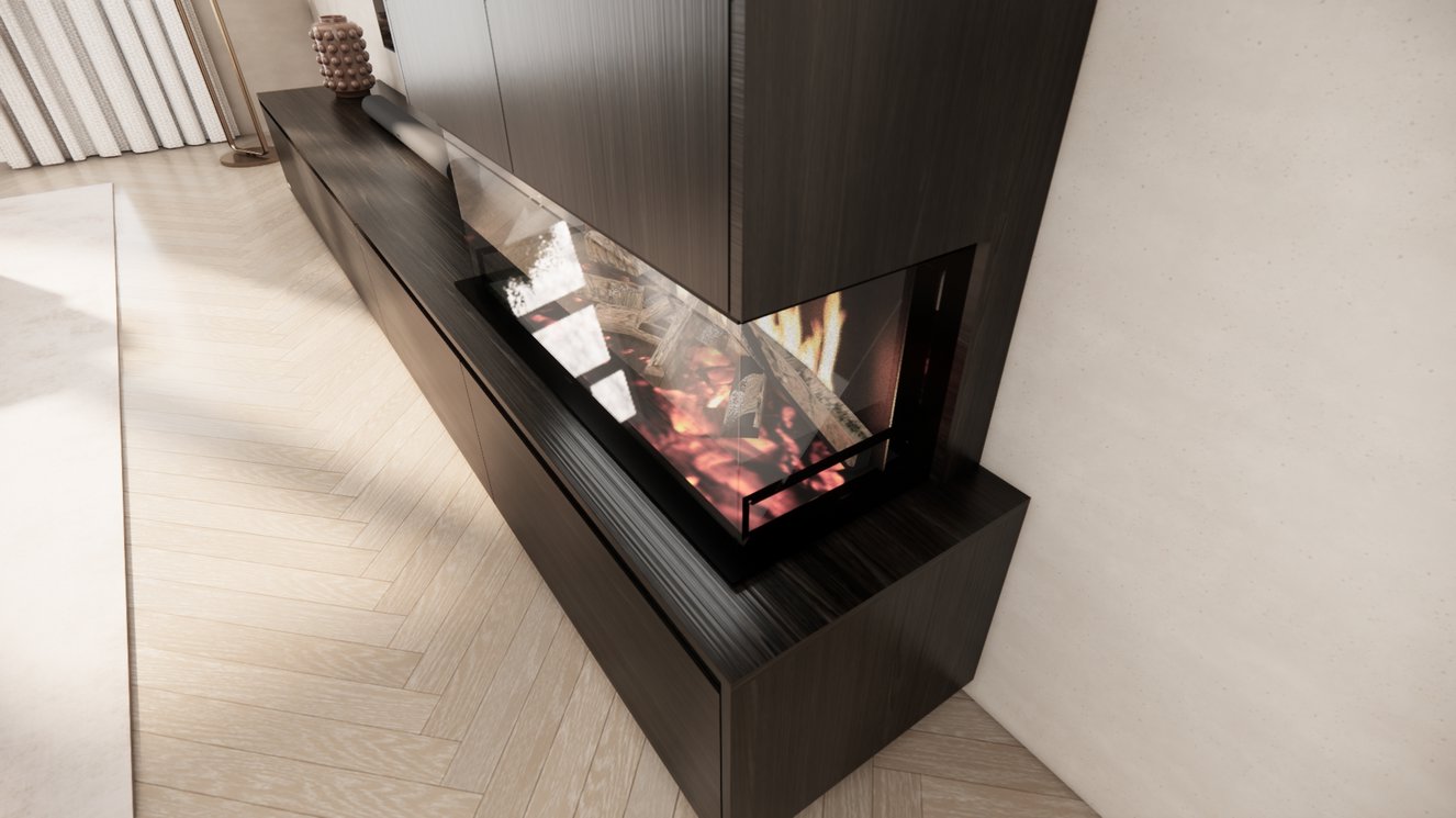 Tv-Meubel	Mason Kalfire E-ONE 100S 4-kleppen Chimney Royal