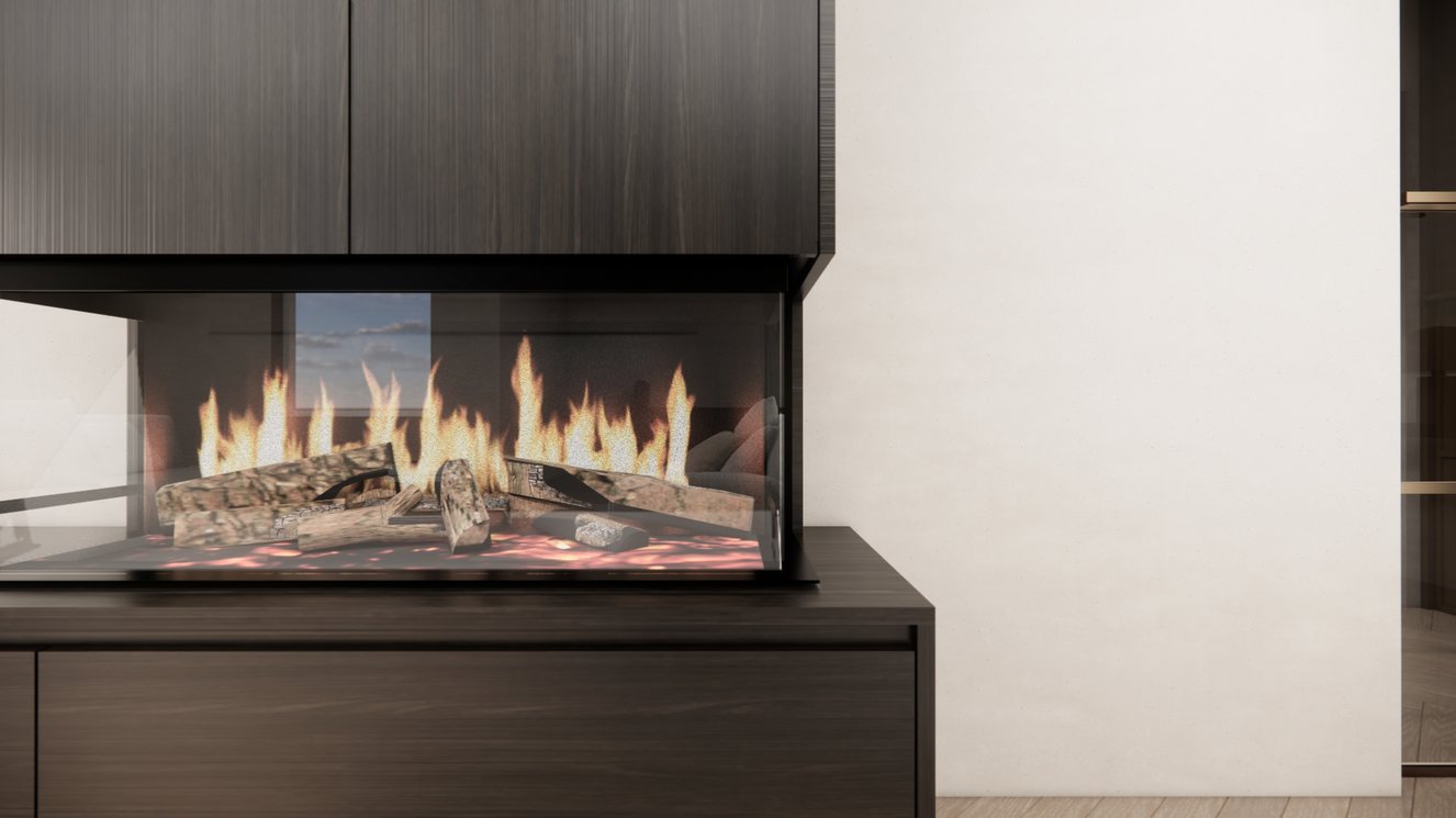Tv-Meubel	Mason Kalfire E-ONE 100S 4-kleppen Chimney Royal