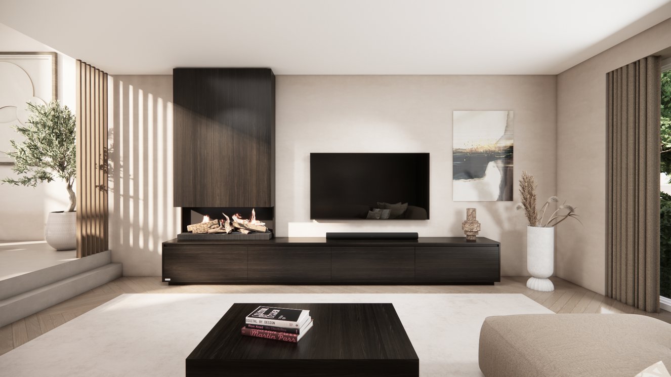 Tv-Meubel	Mason Kalfire	E55 4-kleppen Chimney Classic