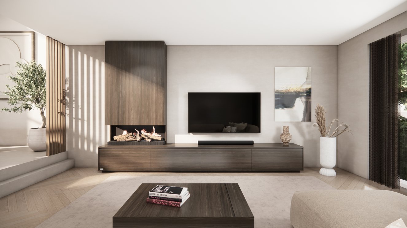 Tv-Meubel	Mason Kalfire	E55 4-kleppen Chimney Classic