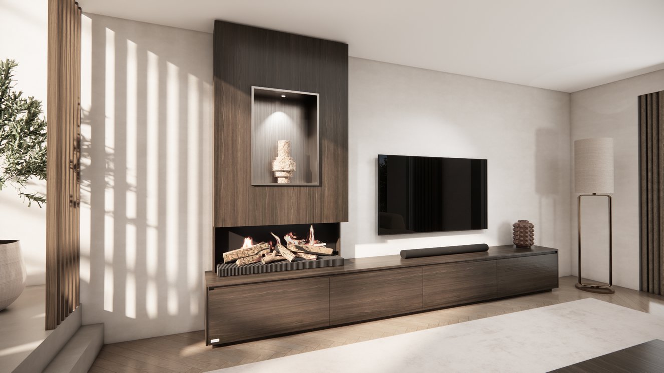 Tv-Meubel	Mason Kalfire	E55 4-kleppen Chimney Grand