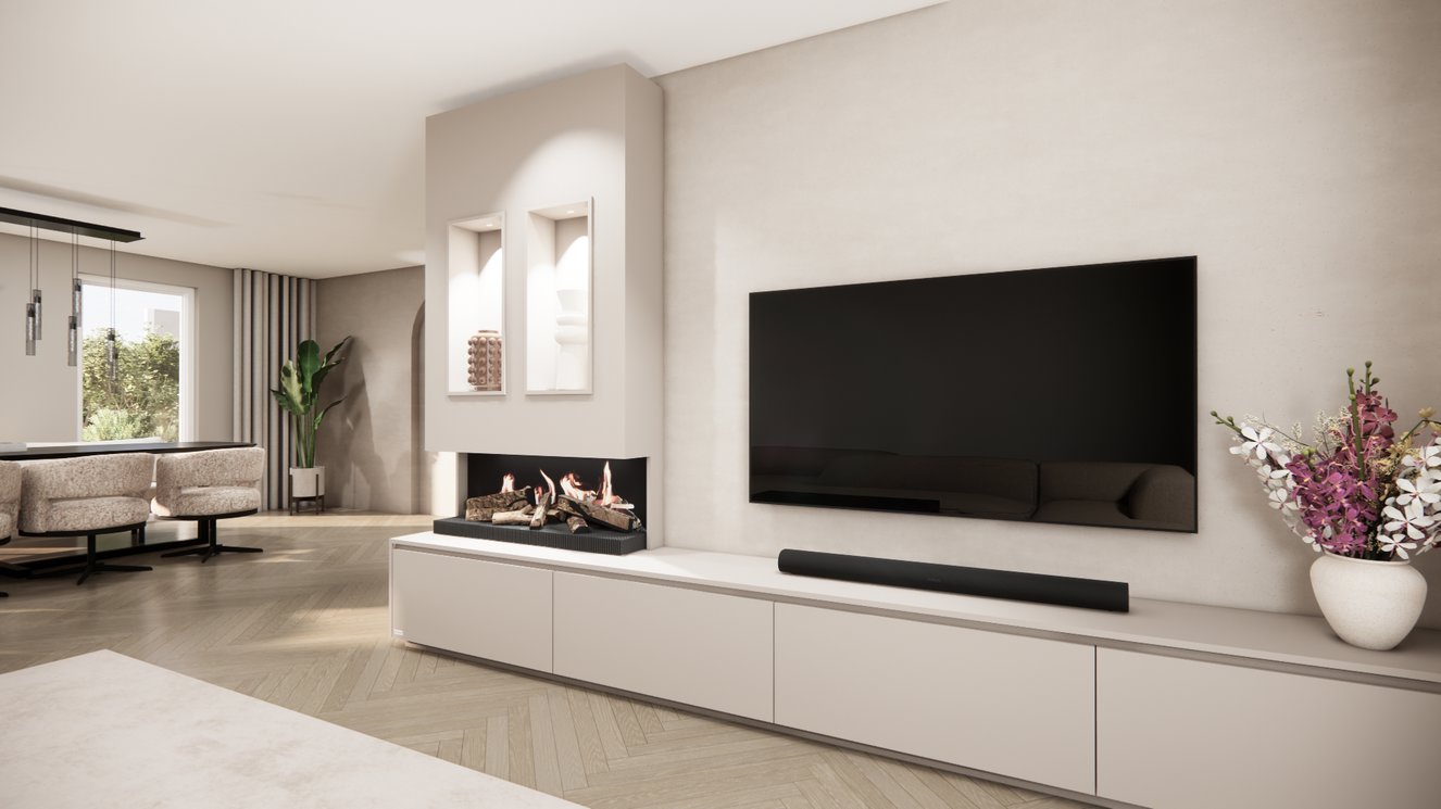 Tv-Meubel	Mason Kalfire	E55 4-kleppen Chimney Majestic