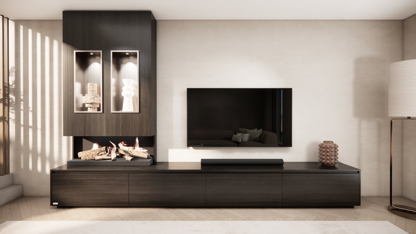 Tv-Meubel	Mason Kalfire	E55 4-kleppen Chimney Majestic