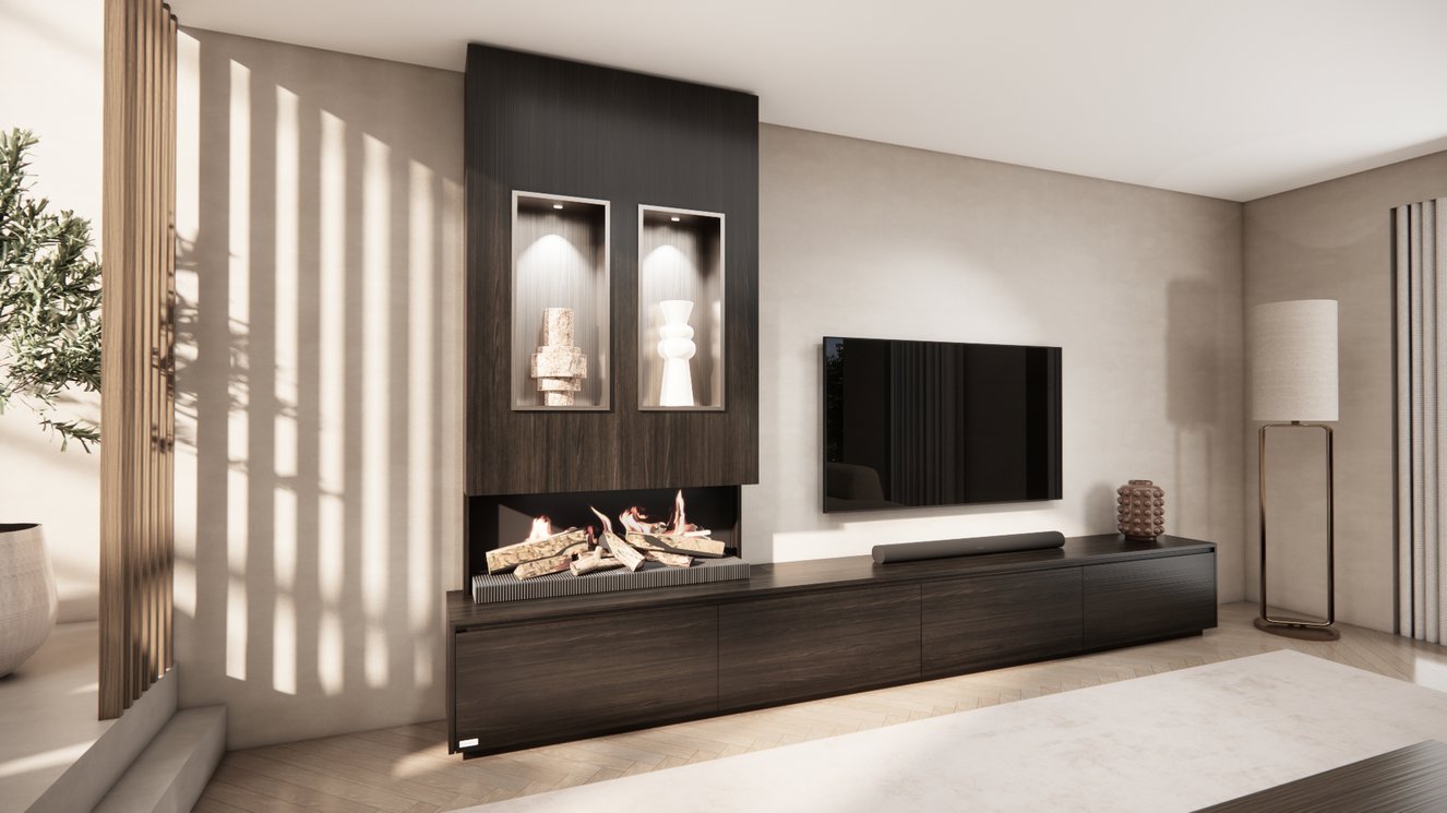 Tv-Meubel	Mason Kalfire	E55 4-kleppen Chimney Majestic