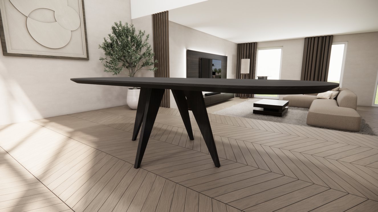 Matera 4-Taper Eettafel Pil Eiken