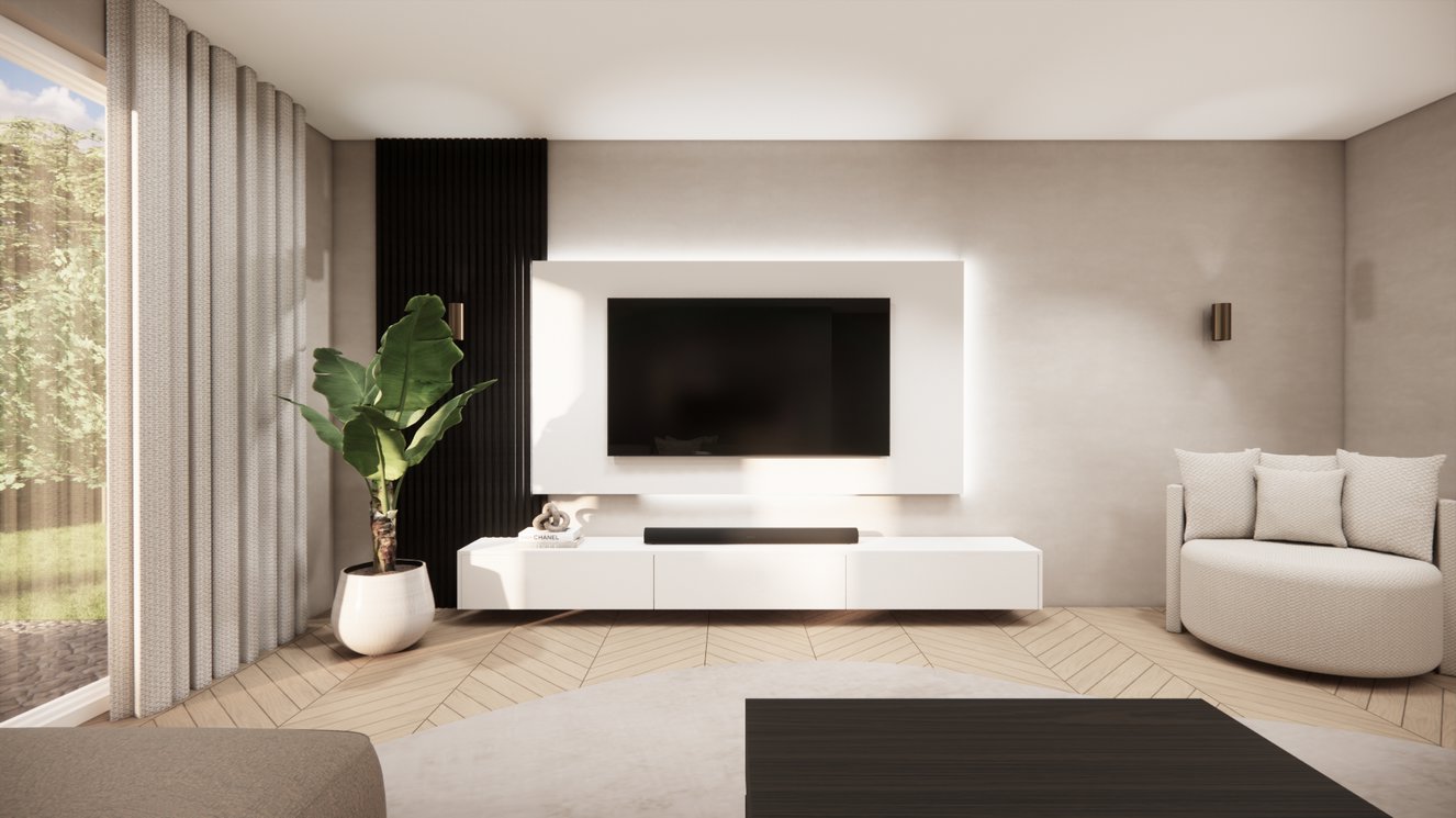 MDF	Wandpaneel TV-paneel