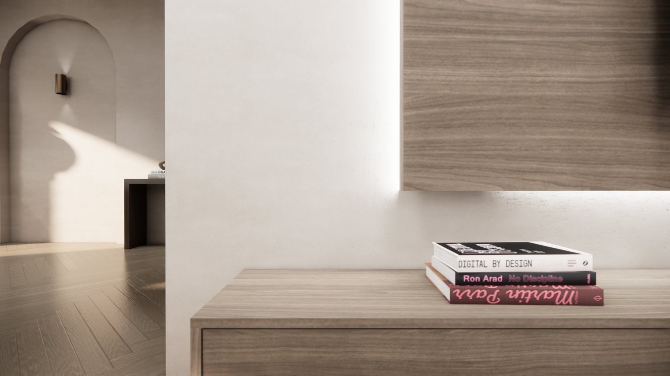 Melamine	Eiken Wandpaneel Tv-paneel