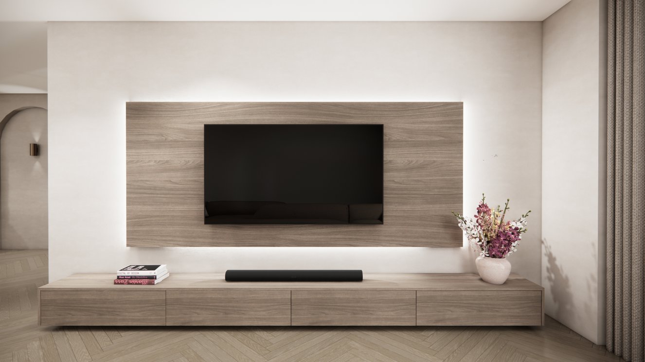 Melamine	Eiken Wandpaneel Tv-paneel