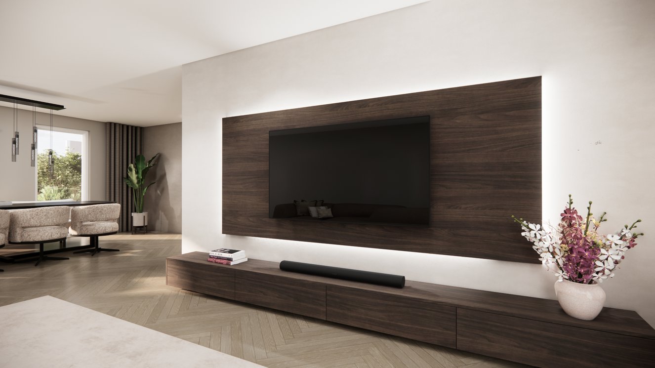 Melamine	Eiken Wandpaneel Tv-paneel