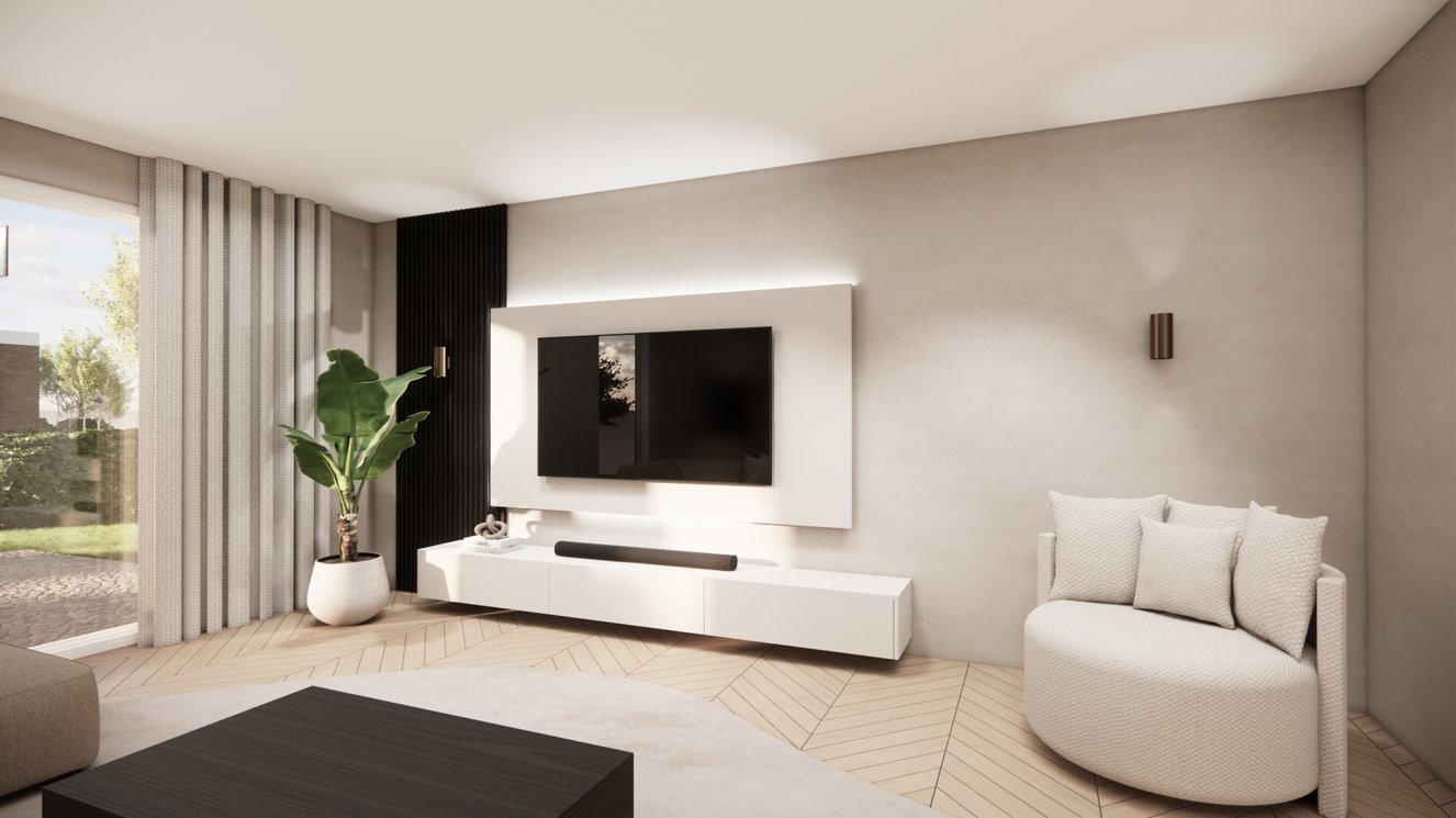 Melamine	Mat Tv-paneel