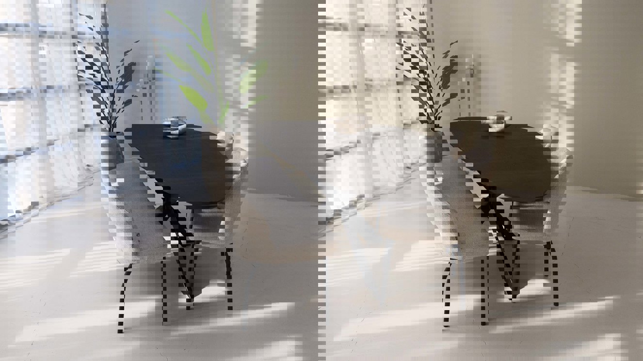 Milano Eettafel Kiezel Eiken