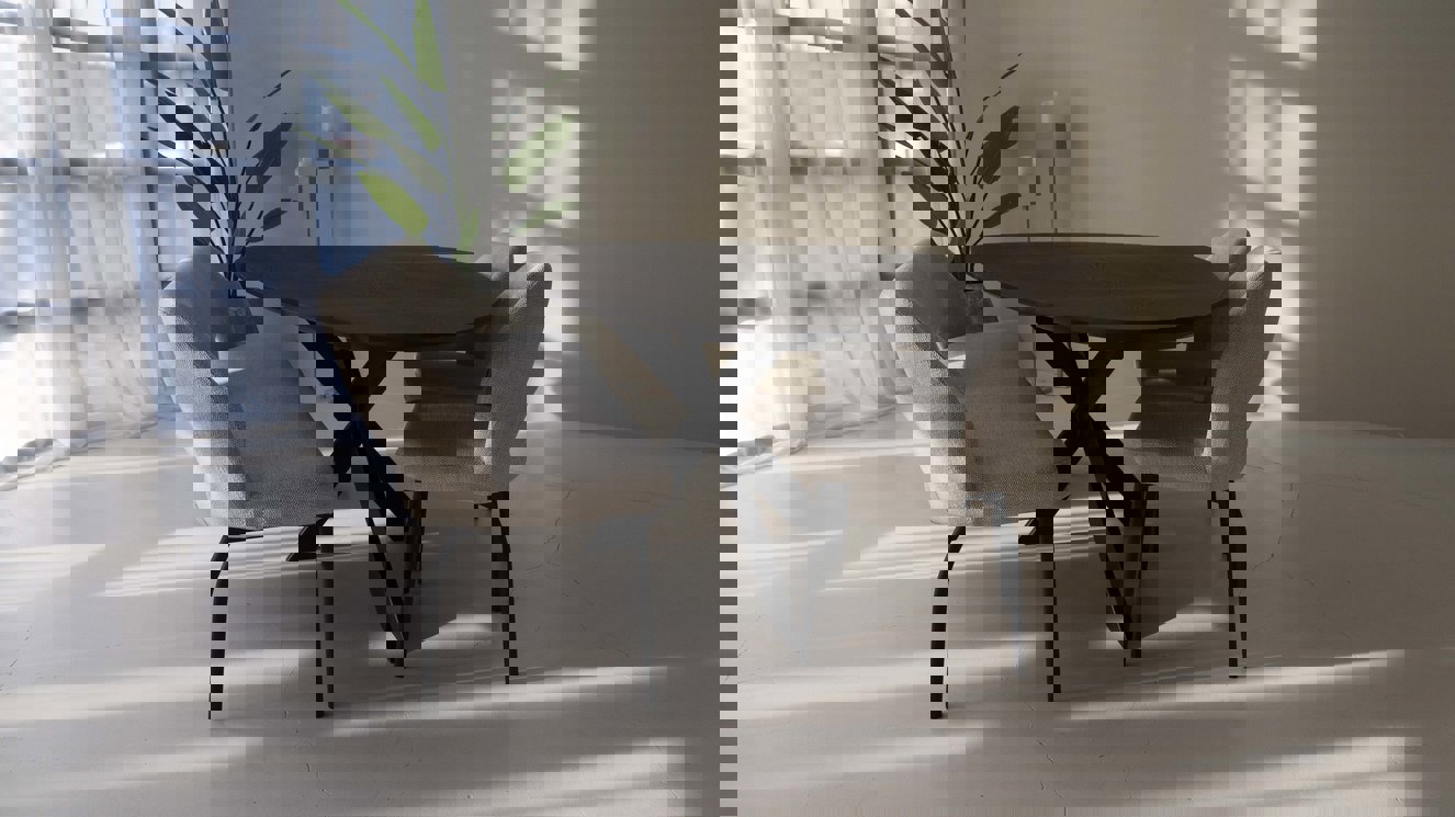 Milano Eettafel Kiezel Eiken