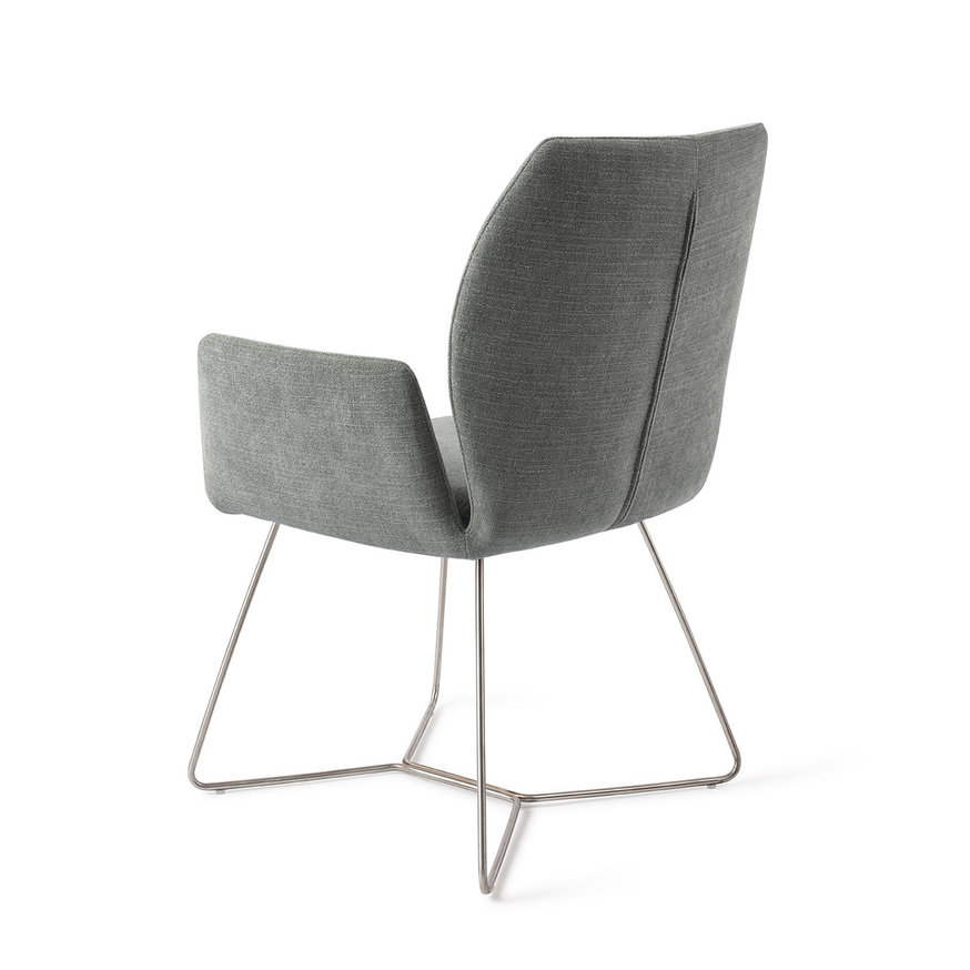 Misaki Breezy Blue Eetkamerstoel Beehive Steel