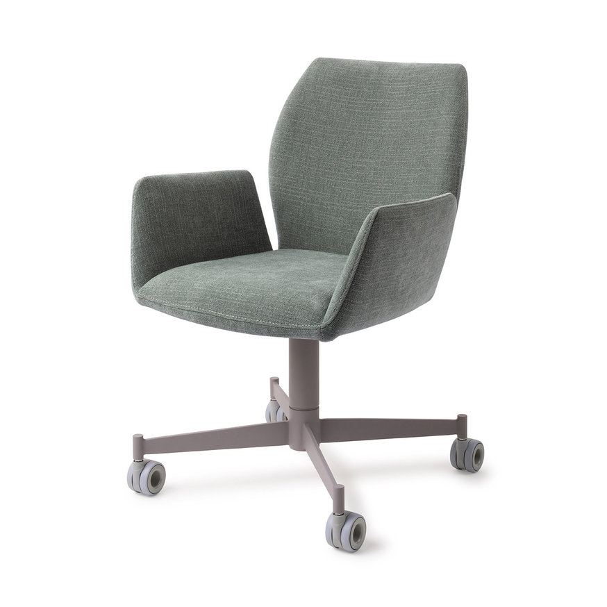 Misaki Breezy Blue Eetkamerstoel Caster Grey