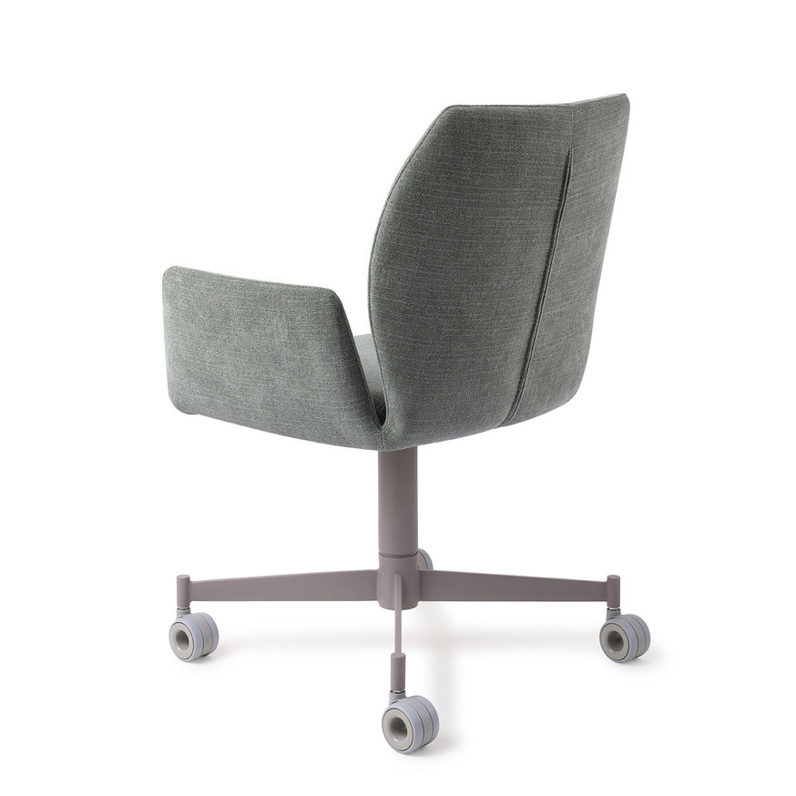 Misaki Breezy Blue Eetkamerstoel Caster Grey